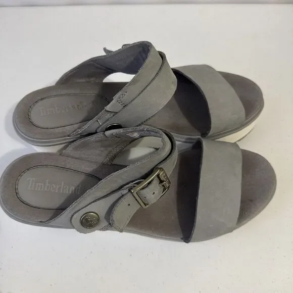 TIMBERLAND Koralyne Platform Wedge Leather Sandals Women’s US 8 EU 39 - Picture 11 of 11